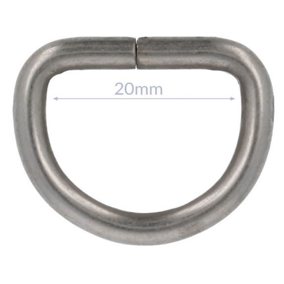 D-ringen 20 mm - donkernikkel