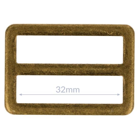 Vierkante gespen 32 mm - brons