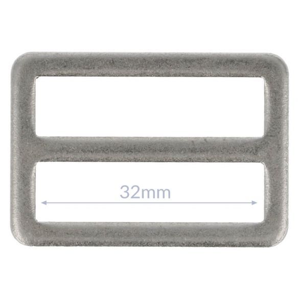 Vierkante gespen 32 mm - donker nikkel