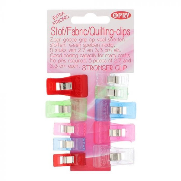 Opry Stof en quilting clips extra sterk 27-33mm